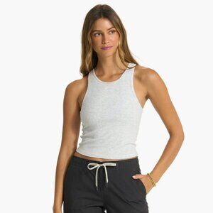 Vuori Pose Plyo Tank - White Heather Grey XS